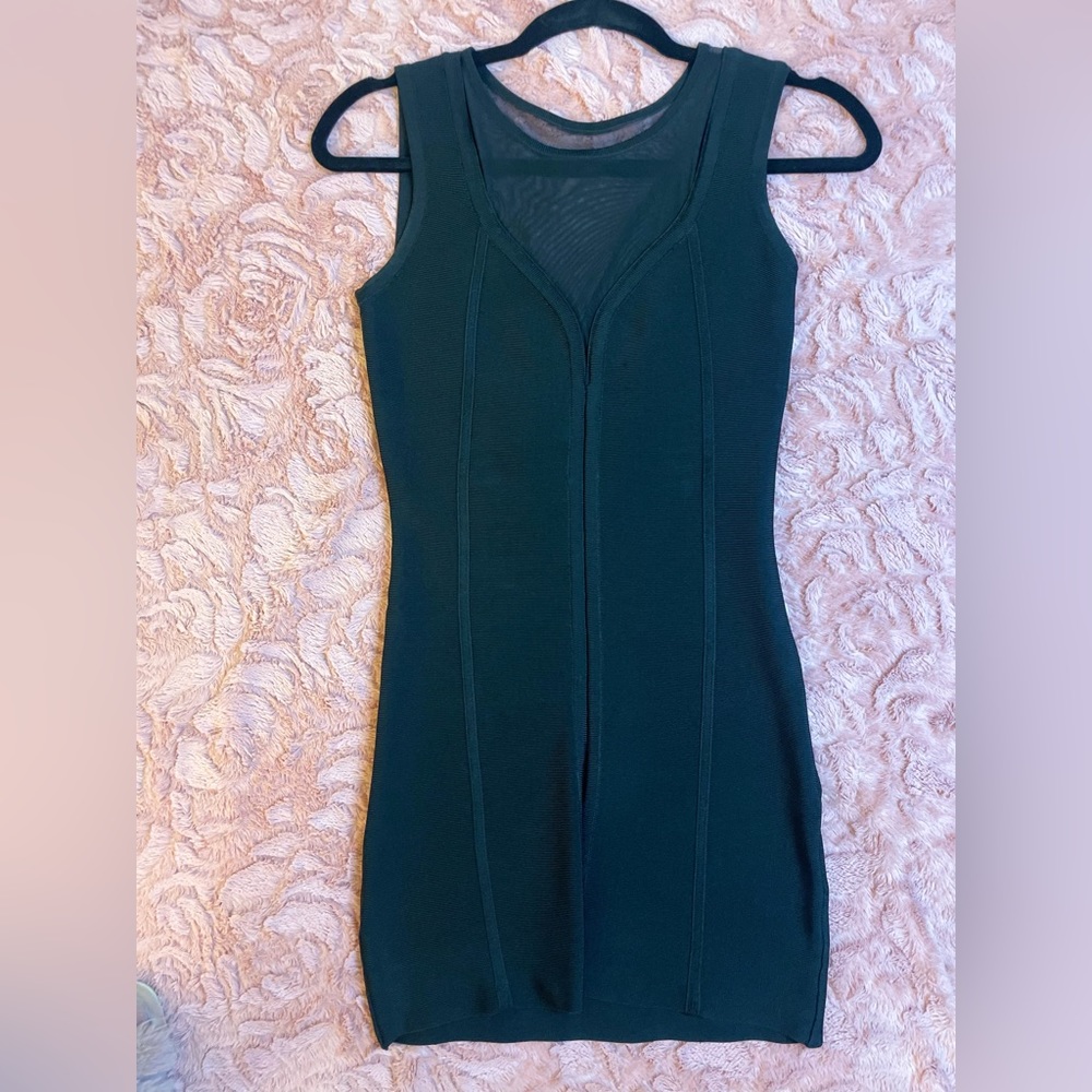 BEBE Bandage black mini dress